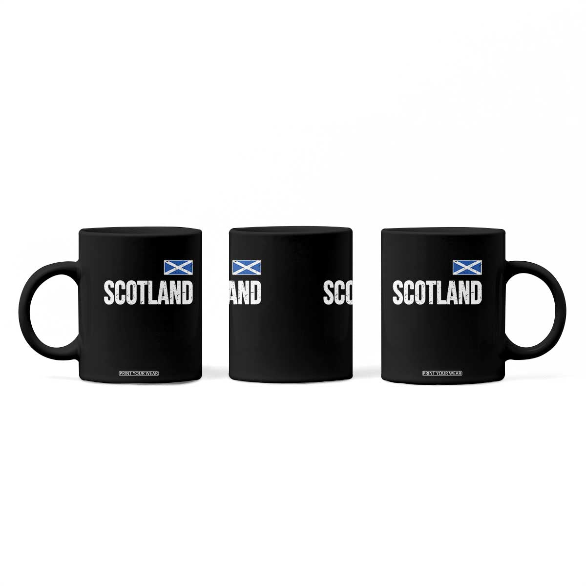 Scotland Saltire Flag Minimalist Athletic College Style Coffee Mug TS02 Print Your Wear