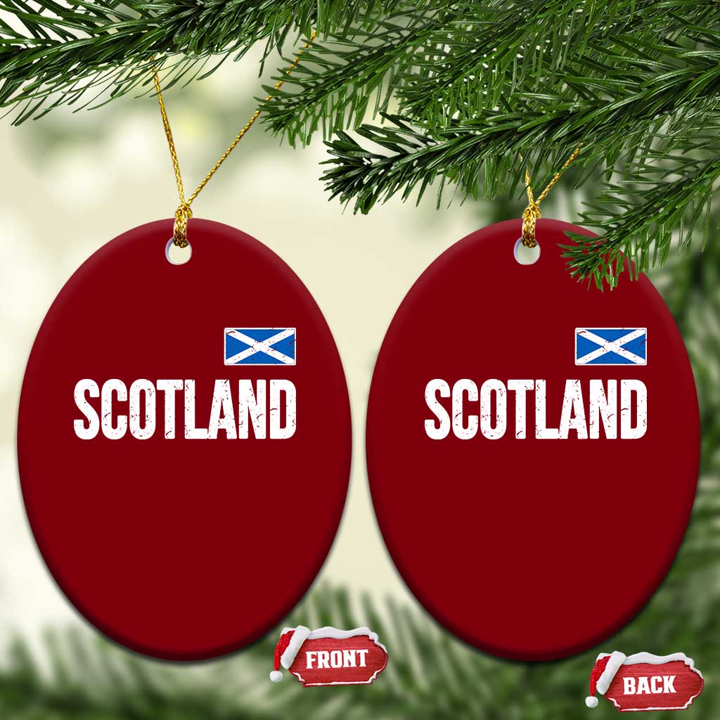 Scotland Saltire Flag Minimalist Athletic College Style Ceramic Ornament TS02 Print Your Wear