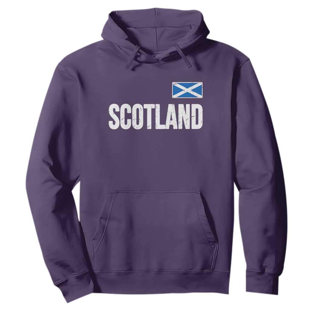 Scotland Saltire Flag Minimalist Athletic College Style Hoodie TS02 Purple Print Your Wear