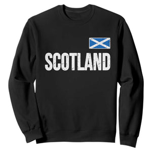 Scotland Saltire Flag Minimalist Athletic College Style Sweatshirt TS02 Black Print Your Wear