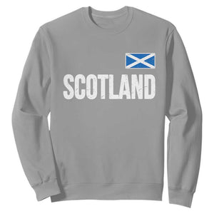 Scotland Saltire Flag Minimalist Athletic College Style Sweatshirt TS02 Sport Gray Print Your Wear