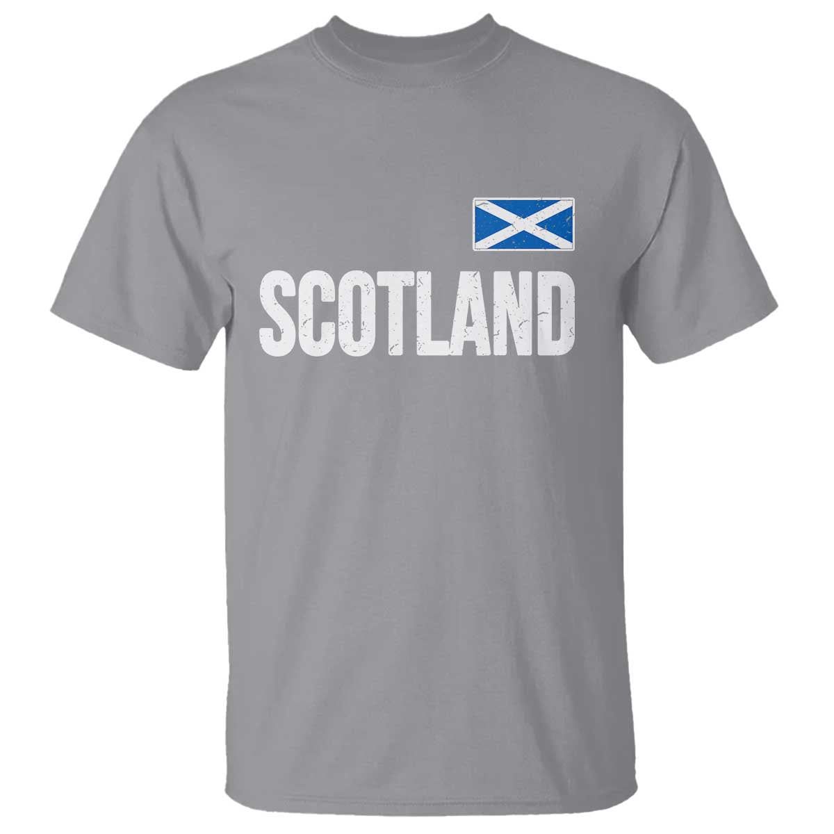 Scotland Saltire Flag Minimalist Athletic College Style T Shirt TS02 Sport Gray Print Your Wear