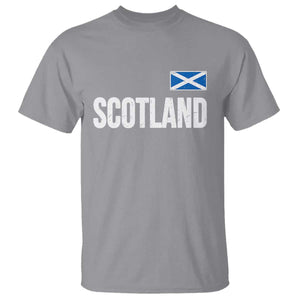 Scotland Saltire Flag Minimalist Athletic College Style T Shirt TS02 Sport Gray Print Your Wear