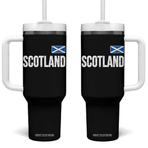 Scotland Saltire Flag Minimalist Athletic College Style Tumbler With Handle TS02 One Size: 40 oz Black Print Your Wear