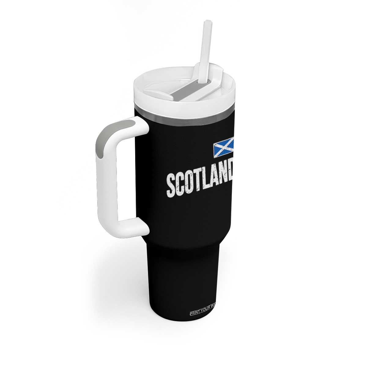 Scotland Saltire Flag Minimalist Athletic College Style Tumbler With Handle TS02 Print Your Wear