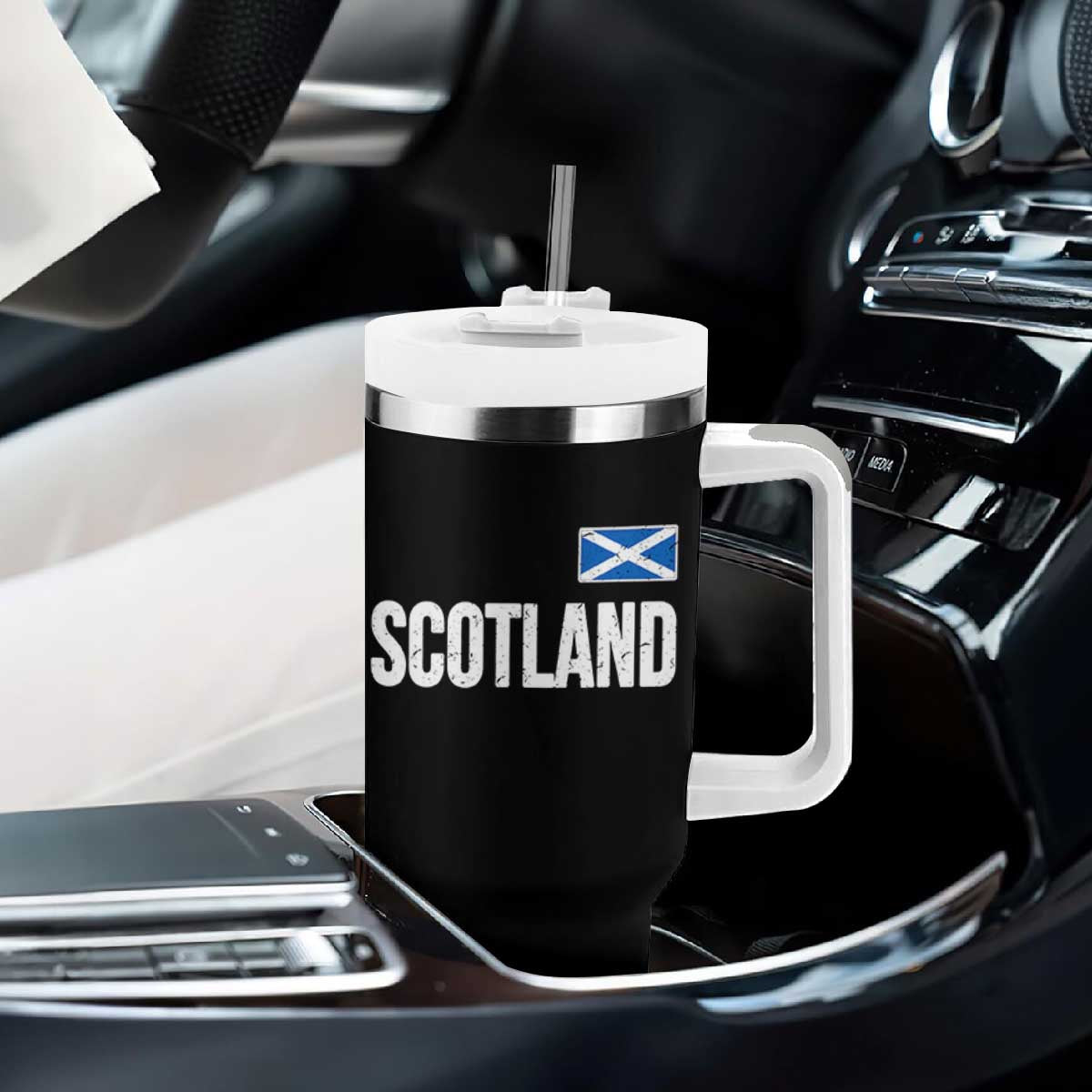 Scotland Saltire Flag Minimalist Athletic College Style Tumbler With Handle TS02 Print Your Wear