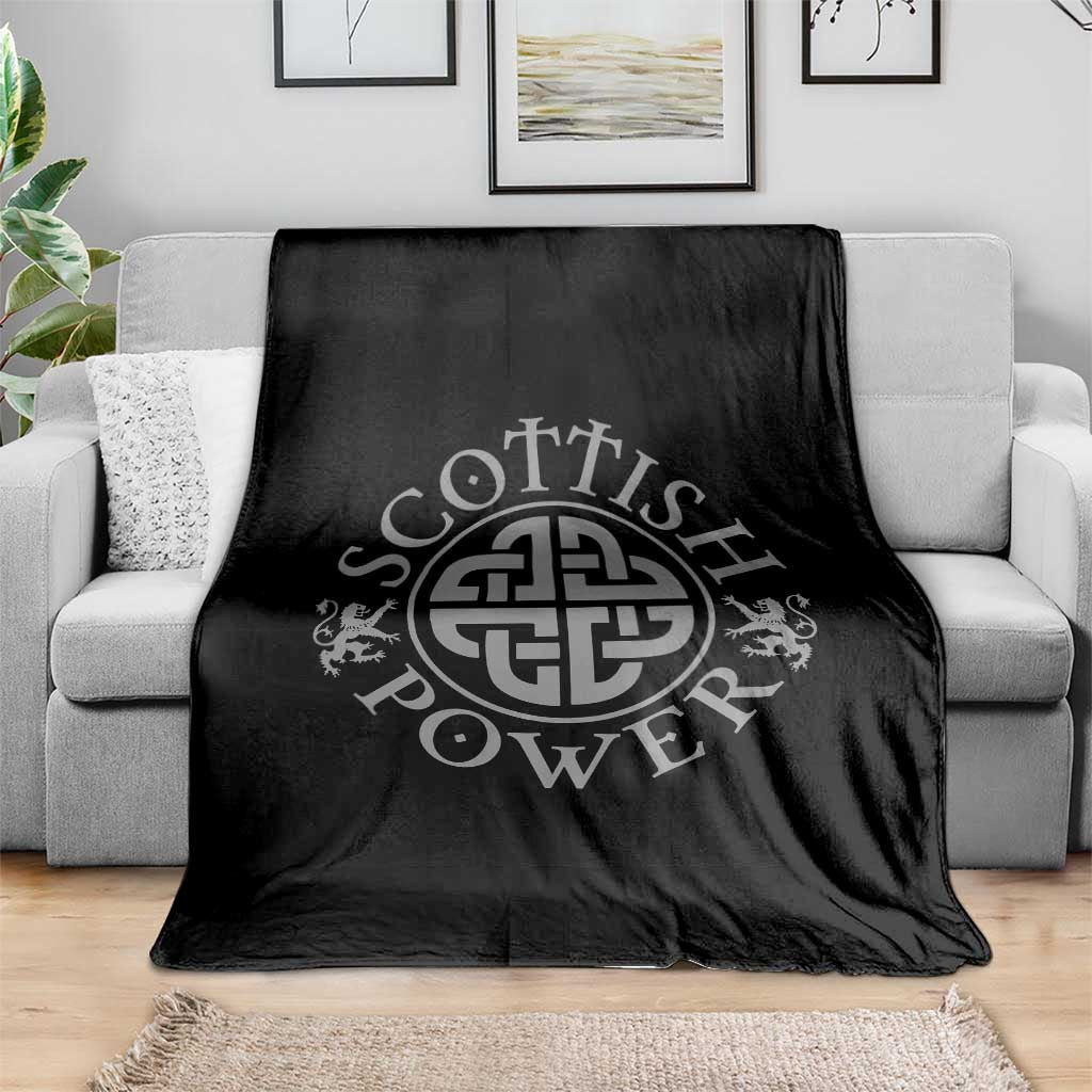 Scottish Power Celtic Knotwork Shield Emblem Throw Blanket Traditional Tribal Heritage Scottish Pride TS02 Print Your Wear