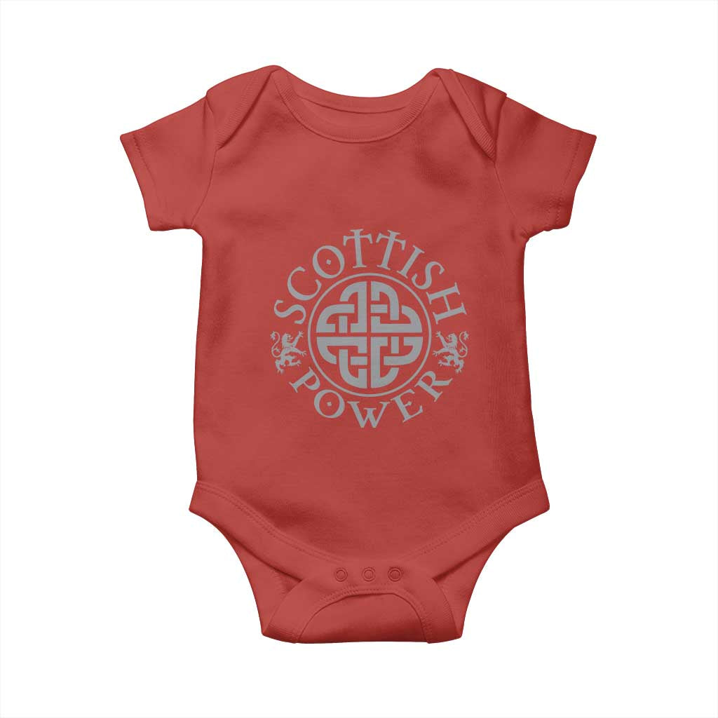 Scottish Power Celtic Knotwork Shield Emblem Baby Onesie Traditional Tribal Heritage Scottish Pride TS02 Red Print Your Wear