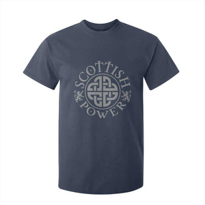 Scottish Power Celtic Knotwork Shield Emblem T Shirt For Kid Traditional Tribal Heritage Scottish Pride TS02 Navy Print Your Wear