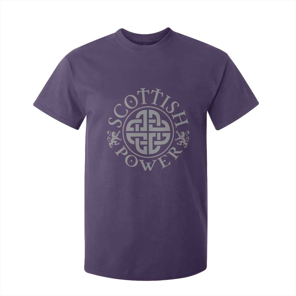 Scottish Power Celtic Knotwork Shield Emblem T Shirt For Kid Traditional Tribal Heritage Scottish Pride TS02 Purple Print Your Wear