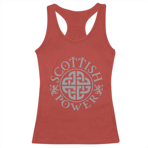 Scottish Power Celtic Knotwork Shield Emblem Racerback Tank Top Traditional Tribal Heritage Scottish Pride TS02 Red Print Your Wear