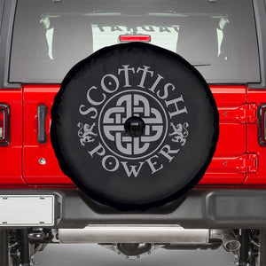 Scottish Power Celtic Knotwork Shield Emblem Spare Tire Cover Traditional Tribal Heritage Scottish Pride TS02 Black Print Your Wear
