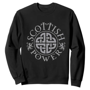 Scottish Power Celtic Knotwork Shield Emblem Sweatshirt Traditional Tribal Heritage Scottish Pride TS02 Black Print Your Wear