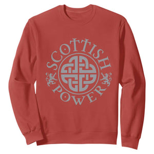 Scottish Power Celtic Knotwork Shield Emblem Sweatshirt Traditional Tribal Heritage Scottish Pride TS02 Red Print Your Wear