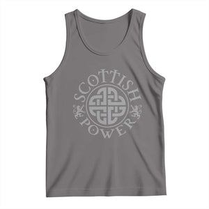Scottish Power Celtic Knotwork Shield Emblem Tank Top Traditional Tribal Heritage Scottish Pride TS02 Deep Heather Print Your Wear