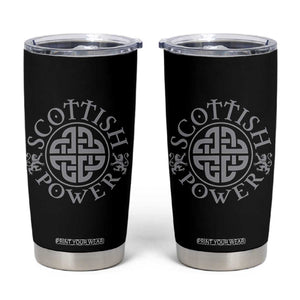 Scottish Power Celtic Knotwork Shield Emblem Tumbler Cup Traditional Tribal Heritage Scottish Pride TS02 Black Print Your Wear