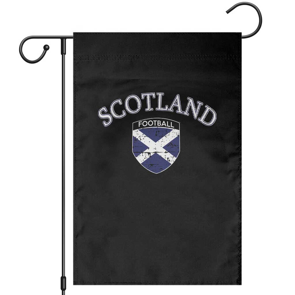 Scotland Football Distressed Shield Saltire Flag Garden Flag Game Day Sports Soccer Fans TS02 Black Print Your Wear