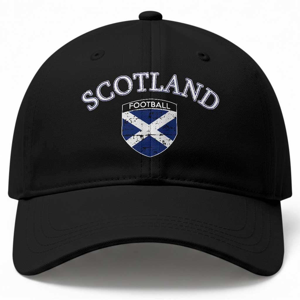 Scotland Football Distressed Shield Saltire Flag Baseball Cap Game Day Sports Soccer Fans TS02 Print Your Wear