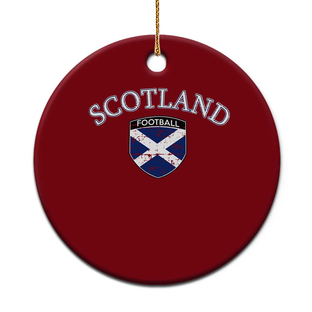 Scotland Football Distressed Shield Saltire Flag Ceramic Ornament Game Day Sports Soccer Fans TS02 1pc Red Print Your Wear