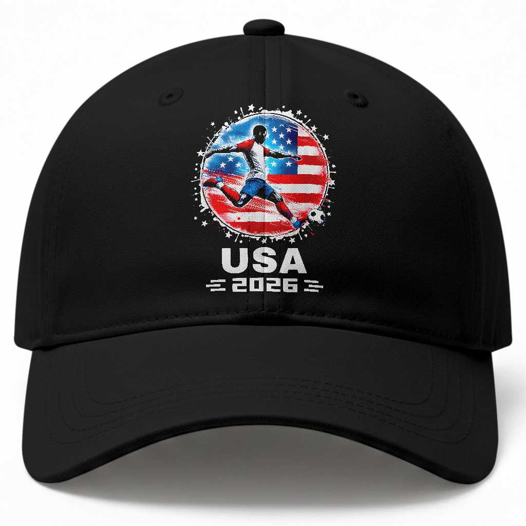 USA Soccer Patriotic Player 2026 Graphic Baseball Cap United States Football Fan Spirit TS02 Print Your Wear