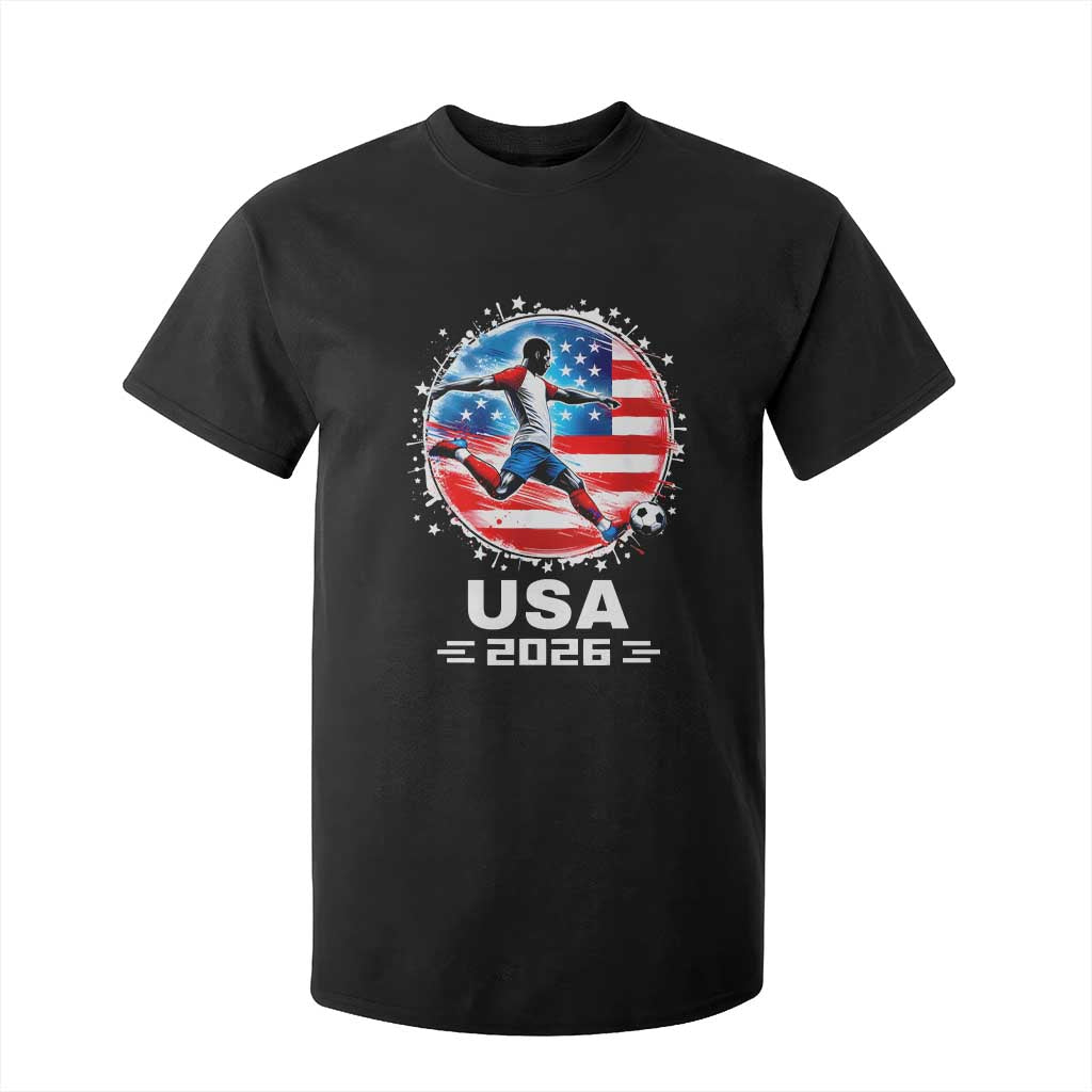 USA Soccer Patriotic Player 2026 Graphic T Shirt For Kid United States Football Fan Spirit TS02 Black Print Your Wear
