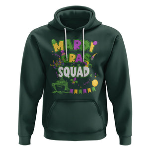 Mardi Gras Squad Hoodie Matching Group Family Vacation Party TS02 Dark Forest Green Printyourwear