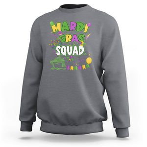 Mardi Gras Squad Sweatshirt Matching Group Family Vacation Party TS02 Charcoal Printyourwear