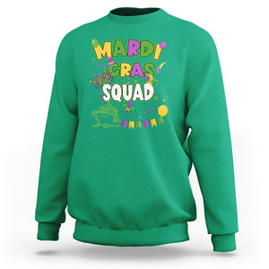 Mardi Gras Squad Sweatshirt Matching Group Family Vacation Party TS02 Irish Green Printyourwear