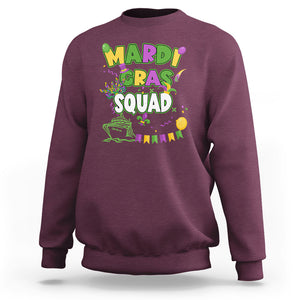 Mardi Gras Squad Sweatshirt Matching Group Family Vacation Party TS02 Maroon Printyourwear