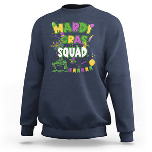 Mardi Gras Squad Sweatshirt Matching Group Family Vacation Party TS02 Navy Printyourwear