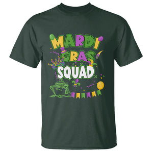 Mardi Gras Squad T Shirt Matching Group Family Vacation Party TS02 Dark Forest Green Printyourwear