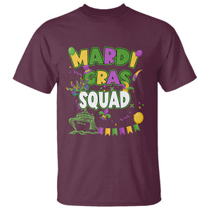 Mardi Gras Squad T Shirt Matching Group Family Vacation Party TS02 Maroon Printyourwear