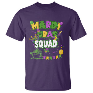 Mardi Gras Squad T Shirt Matching Group Family Vacation Party TS02 Purple Printyourwear