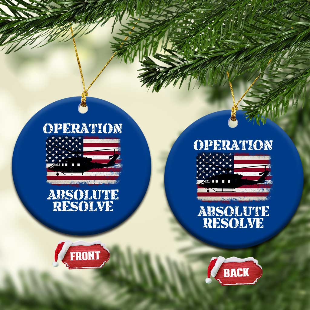 Operation Absolute Resolve Ceramic Ornament US Military Extraction Mission American Flag TS02 1pc Blue Print Your Wear