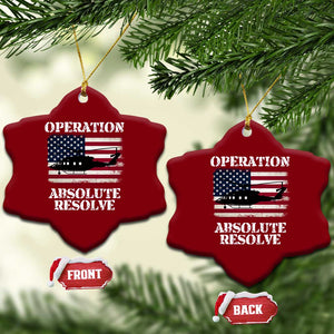 Operation Absolute Resolve Ceramic Ornament US Military Extraction Mission American Flag TS02 Print Your Wear