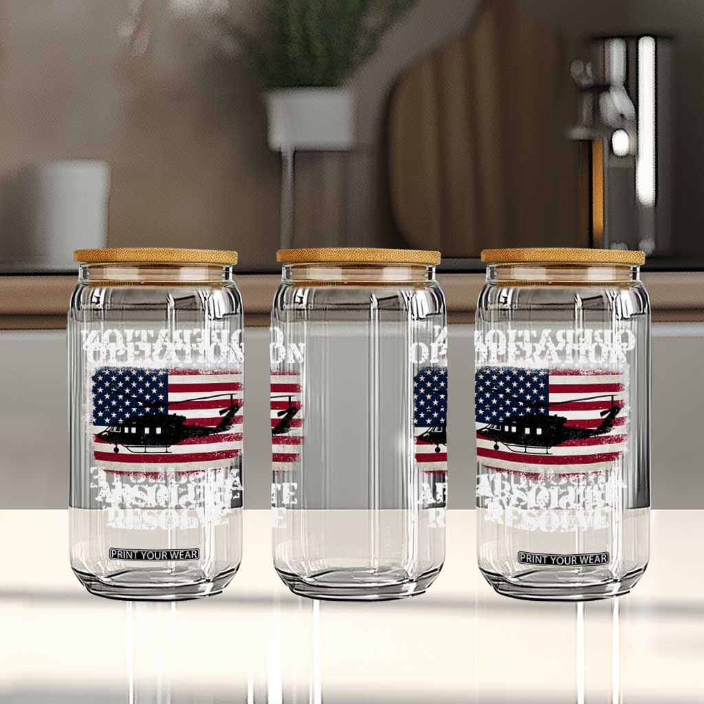 Operation Absolute Resolve Glass Can US Military Extraction Mission American Flag TS02 Print Your Wear