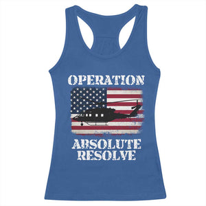 Operation Absolute Resolve Racerback Tank Top US Military Extraction Mission American Flag TS02 Royal Blue Print Your Wear