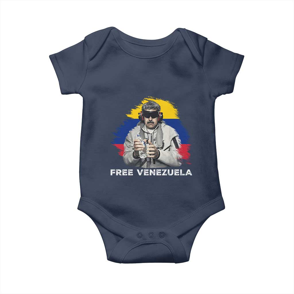 Free Venezuela Maduro Baby Onesie Political Satire TS02 Navy Print Your Wear