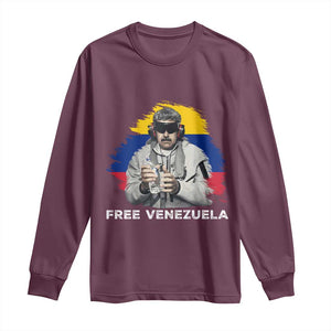 Free Venezuela Maduro Long Sleeve Shirt Political Satire TS02 Maroon Print Your Wear