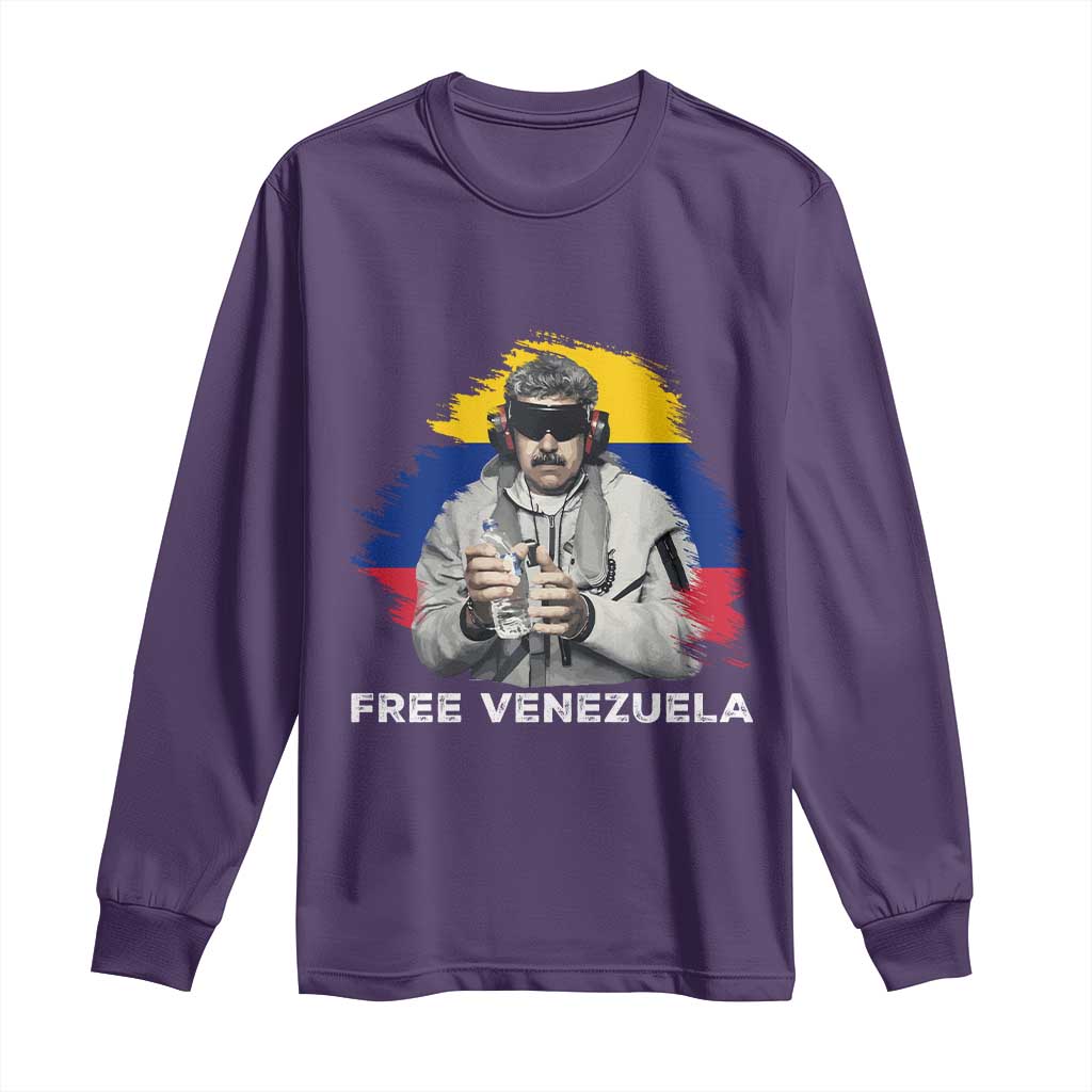 Free Venezuela Maduro Long Sleeve Shirt Political Satire TS02 Purple Print Your Wear