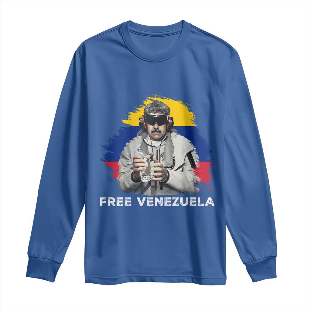 Free Venezuela Maduro Long Sleeve Shirt Political Satire TS02 Royal Blue Print Your Wear