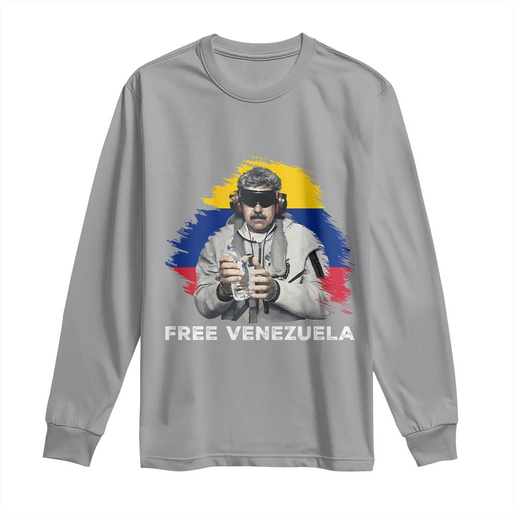 Free Venezuela Maduro Long Sleeve Shirt Political Satire TS02 Sport Gray Print Your Wear