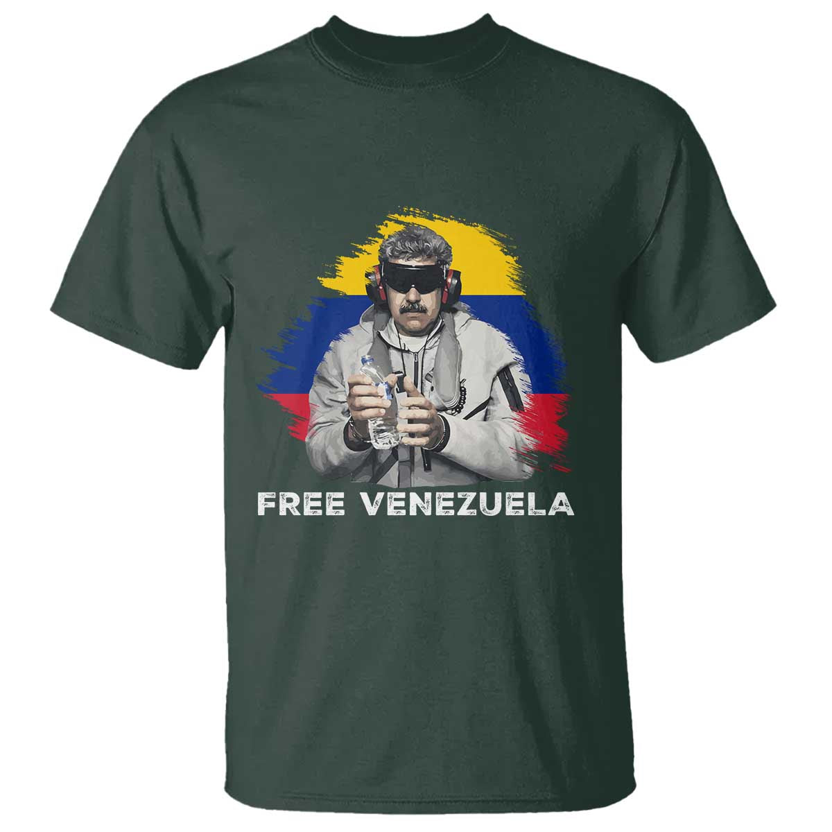 Free Venezuela Maduro T Shirt Political Satire TS02 Dark Forest Green Print Your Wear