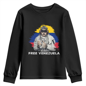 Free Venezuela Maduro Youth Sweatshirt Political Satire TS02 Black Print Your Wear