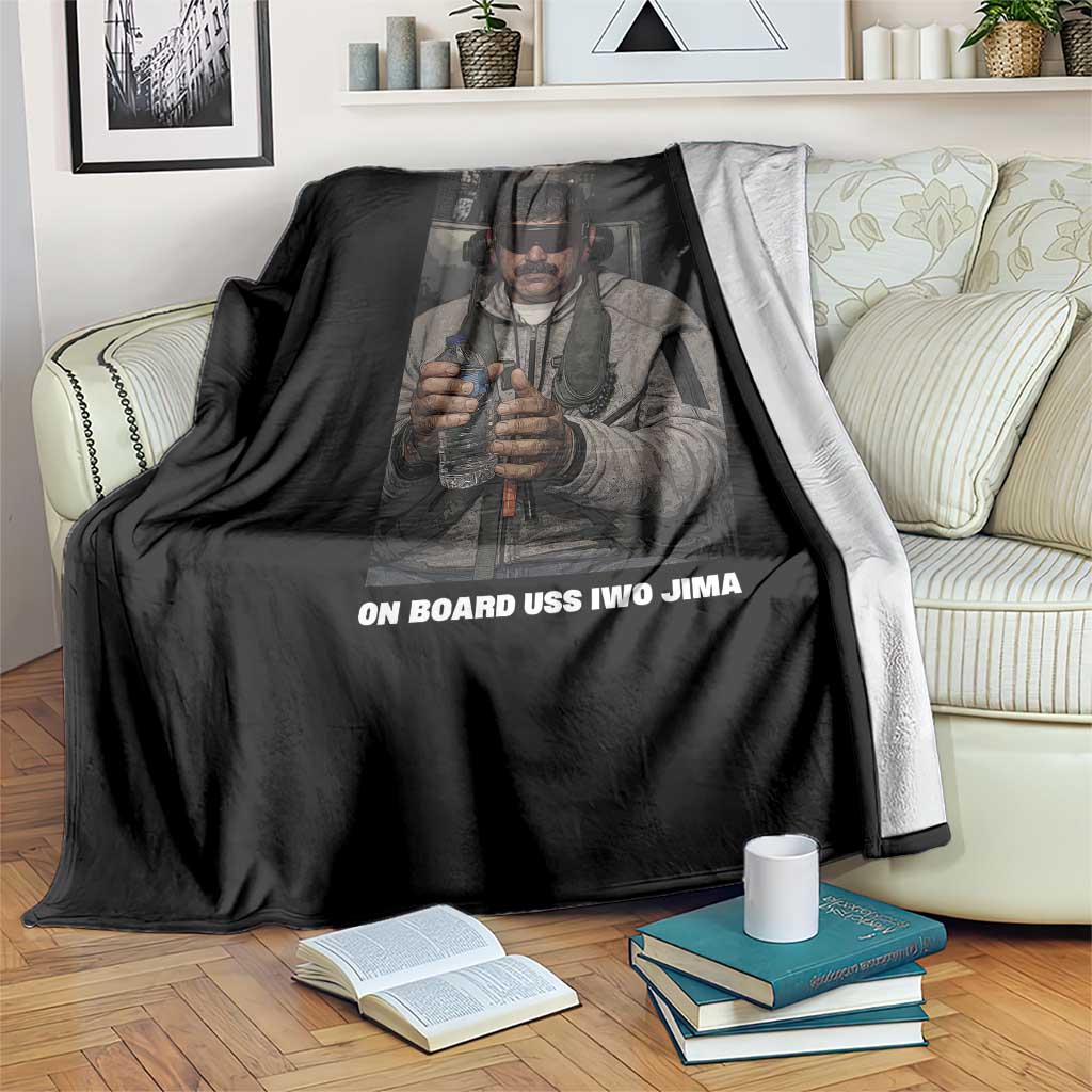 Maduro Captured Meme Throw Blanket On Board USS Iwo Jima Political Satire TS02 Print Your Wear