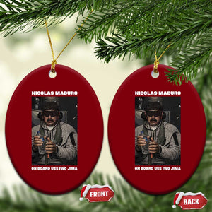 Maduro Captured Meme Ceramic Ornament On Board USS Iwo Jima Political Satire TS02 Print Your Wear