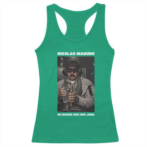 Maduro Captured Meme Racerback Tank Top On Board USS Iwo Jima Political Satire TS02 Irish Green Print Your Wear