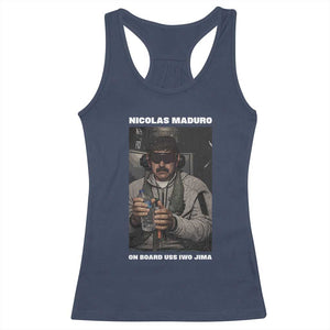 Maduro Captured Meme Racerback Tank Top On Board USS Iwo Jima Political Satire TS02 Navy Print Your Wear