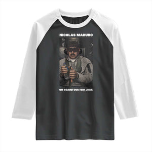 Maduro Captured Meme Raglan Shirt On Board USS Iwo Jima Political Satire TS02 Black White Print Your Wear