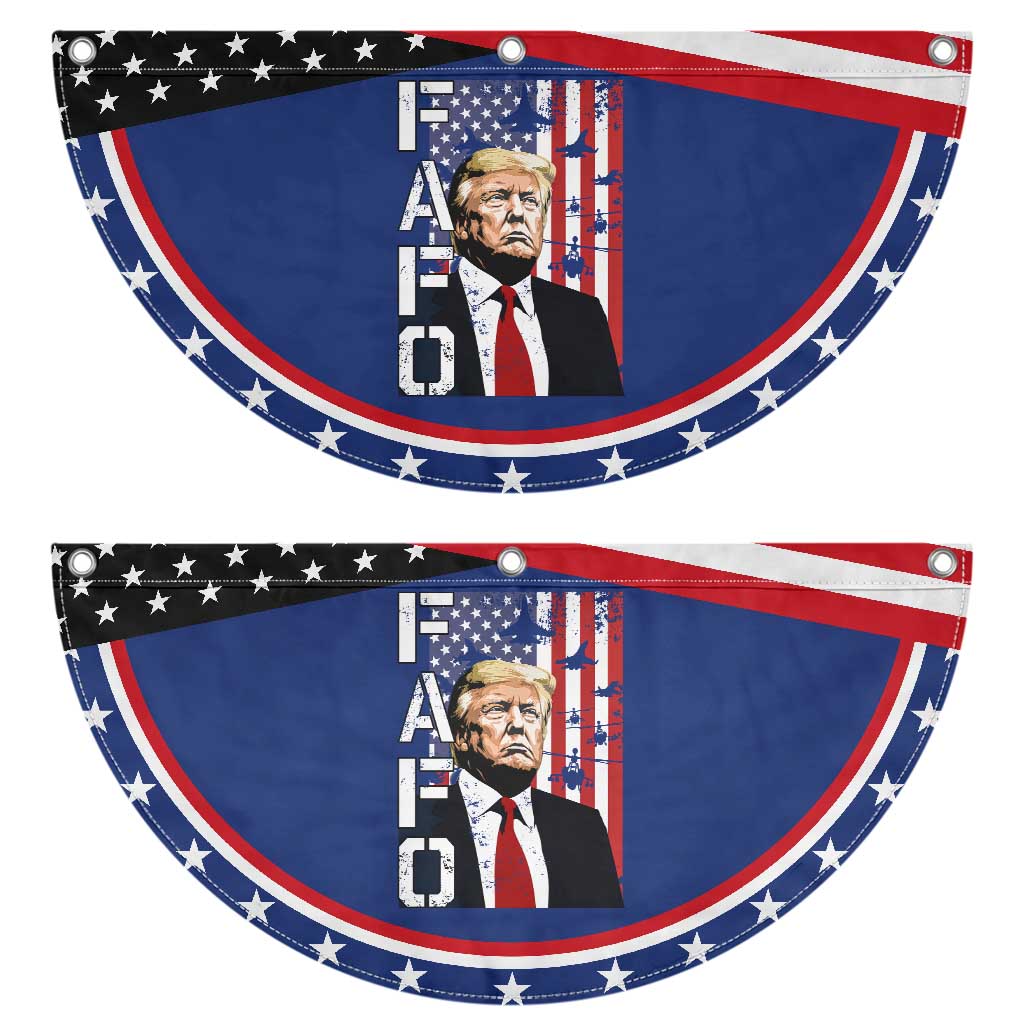 American Trump American Flag and Fighter Jet Graphic Patriotic Fan Flag TS02 2pcs pack Classic Navy Print Your Wear